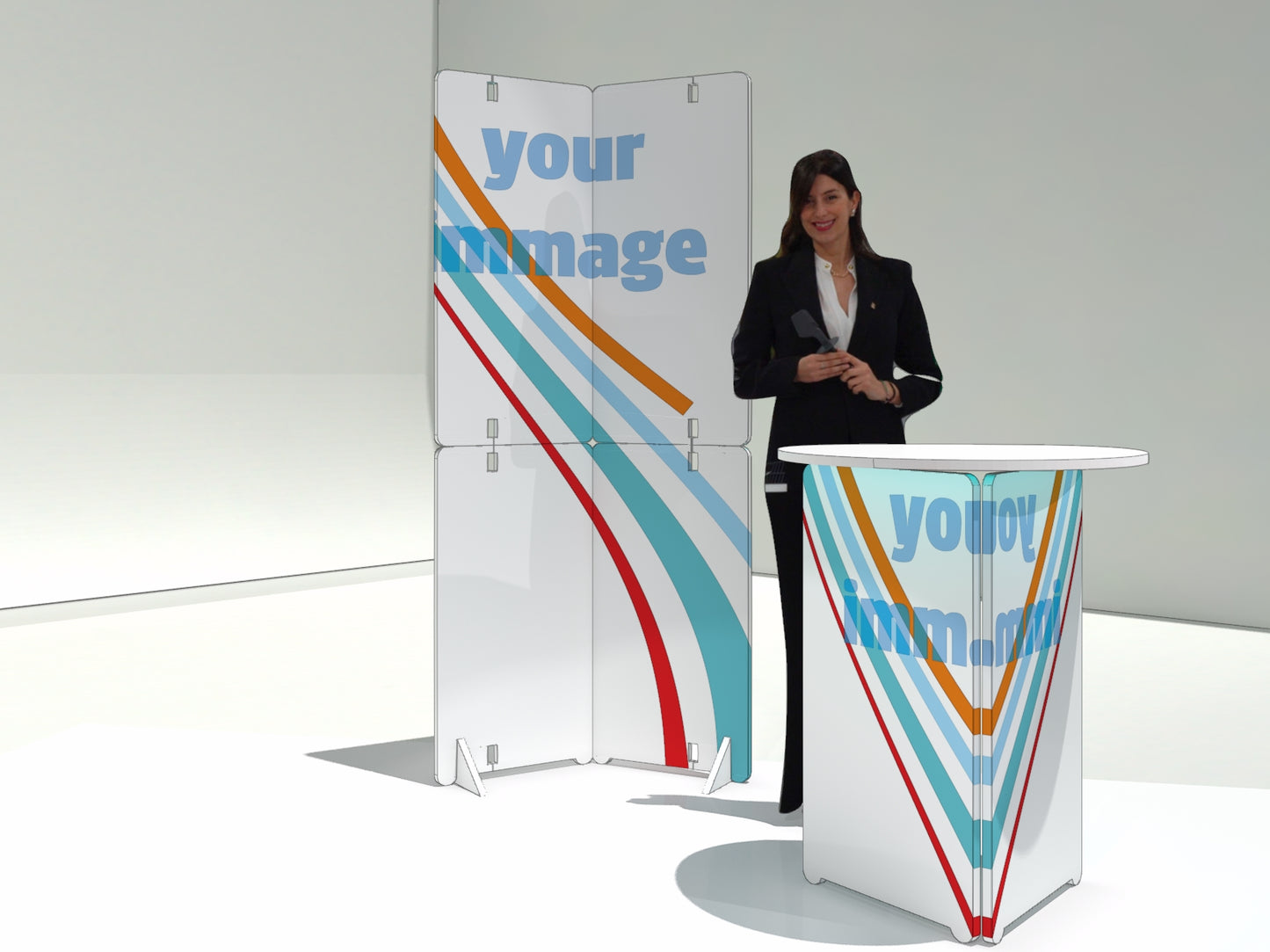 TOTEM pubblicitario FOLD UP bifrontale*