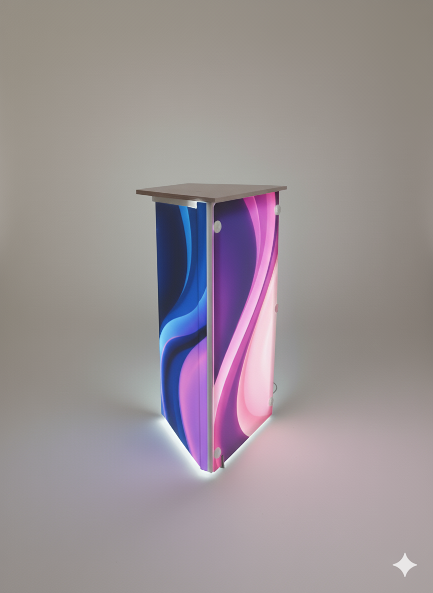 LED BOX base luminosa stampa 3 lati RIPIEGABILE
