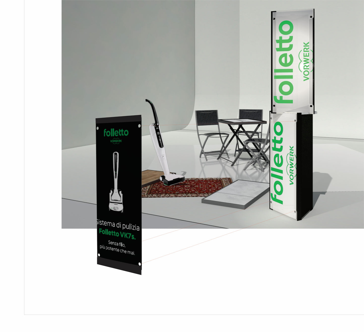 TARGHE IN PLEXIGLASS per COLONNA LUMINOSA con fori e angoli arrotondati