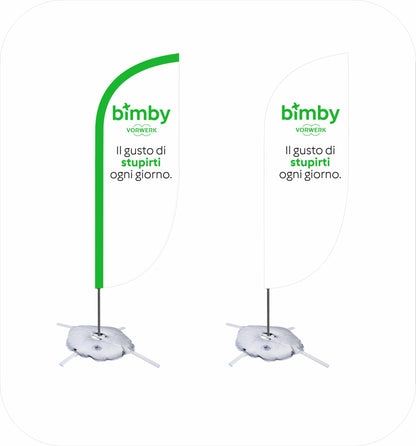 BANDIERA con asta flessibile e zavorra*