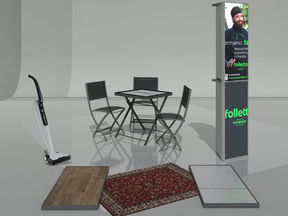 Tavolo 70x70 con 3 sedie pieghevoli compresa borsa