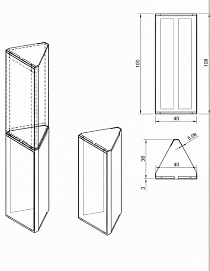 LED BOX  base luminosa stampa 3 lati RIPIEGABILE