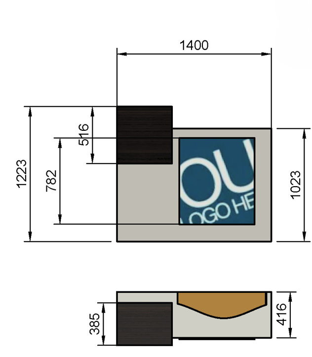 DESK RECEPTION 1 Pannello