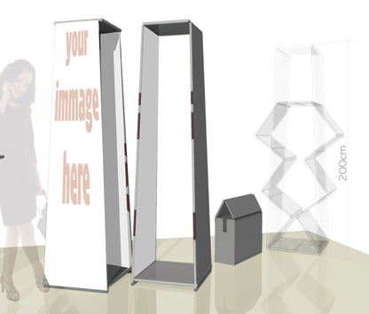 Totem Obelisco pubblicitario, sistema foldup novità assoluta